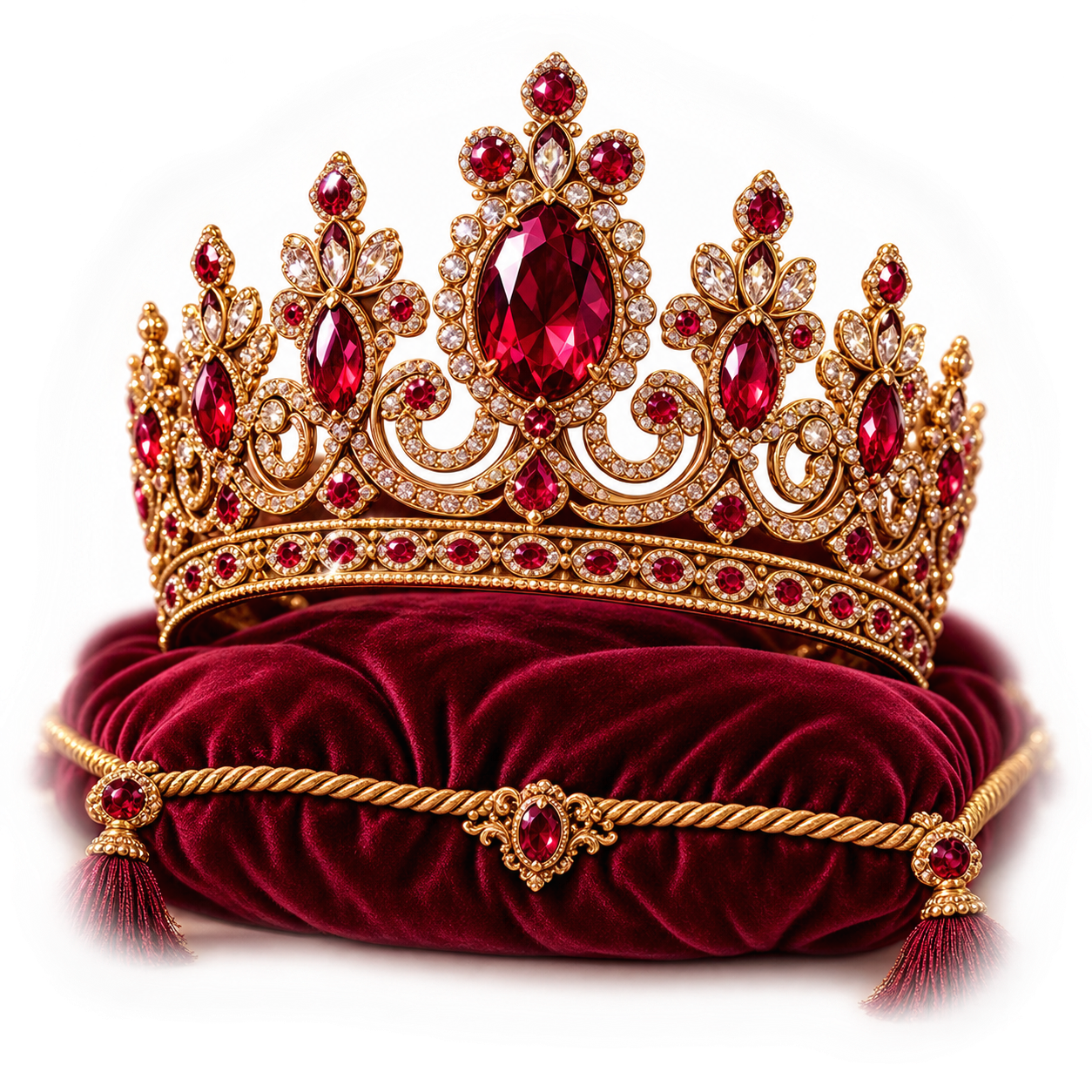 Corona de rubí y oro
