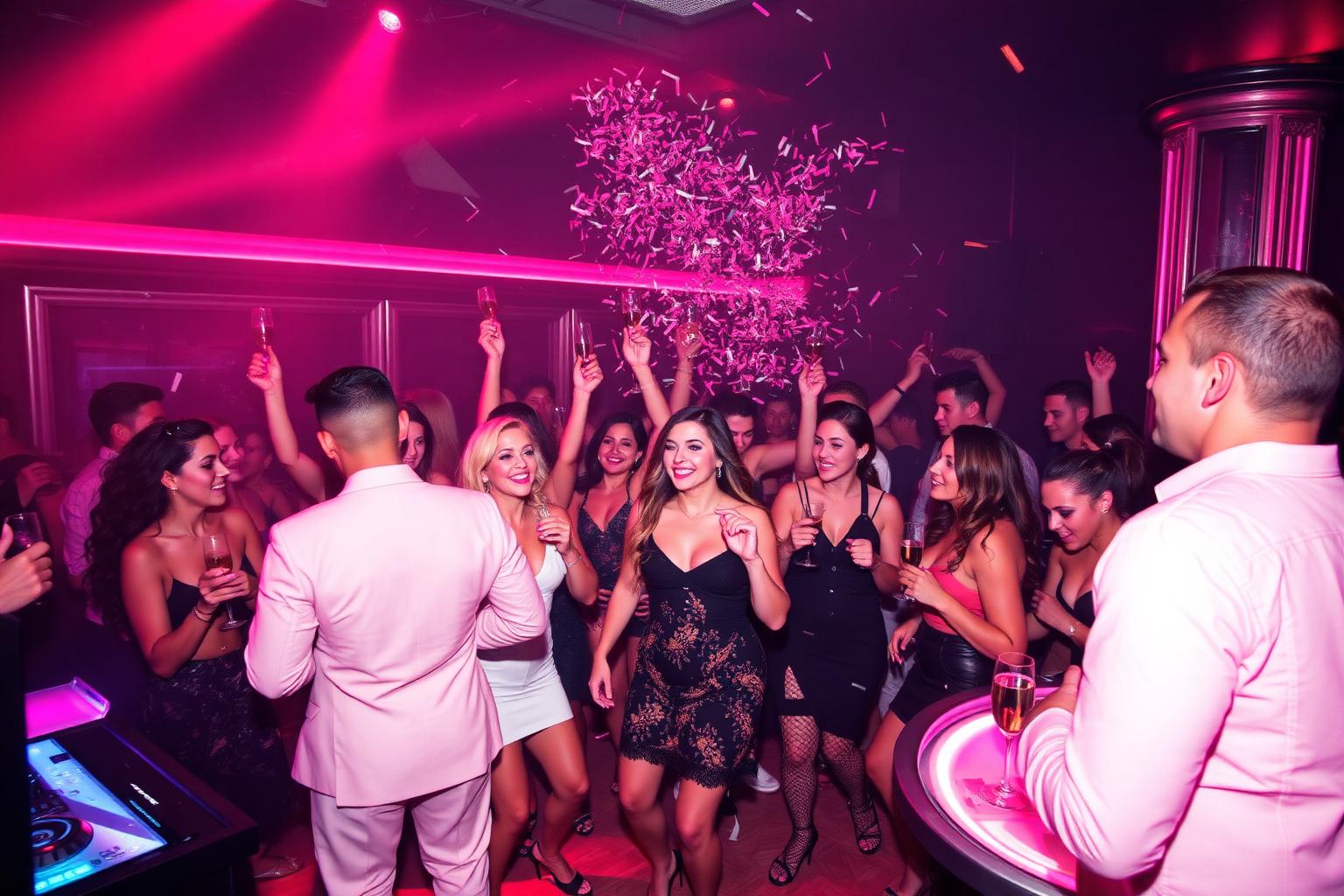 Ambiente de fiesta de Miss Silicone USA